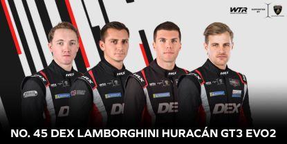 Marcus Ericsson Added To No. 45 DEX Lamborghini GT3 Evo2 Roster